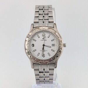 Calypso Quartz Watch White Dial Date Lume Stainless Steel 38mm 8.25" 5 ATM